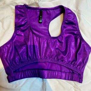 Purple Glitter Festival Top